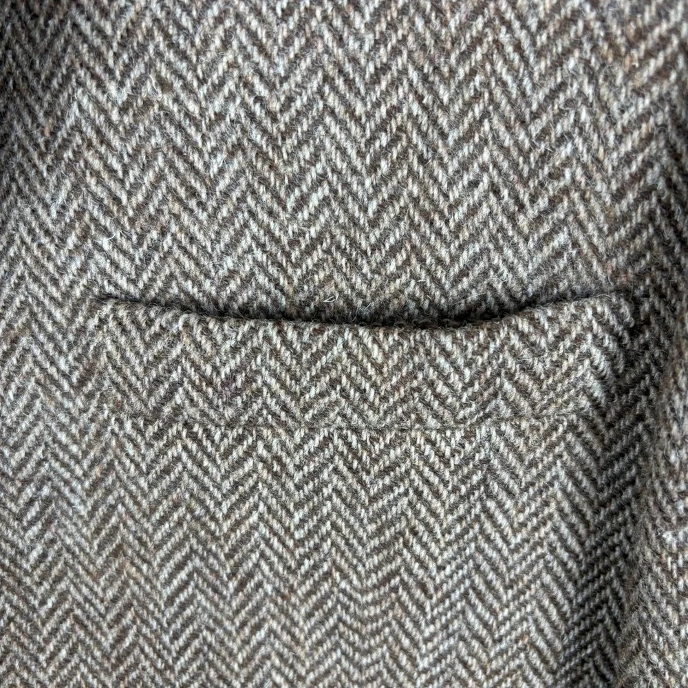 Harris Tweed 100% Scottish Wool Blazer Herringbone Heritage Tailored Old Money